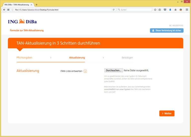 Informationen zu Ihrem DiBa-Konto von ING-DiBa AG (sicherheit@ing-diba ...