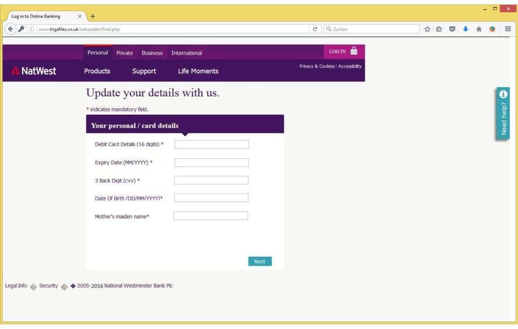 Account Status Notification von NatWest Bank (no_replyalertnatwest.co