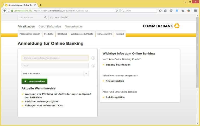 Information zu Ihrem Kundenkonto von Commerzbank (service@commerzbank ...