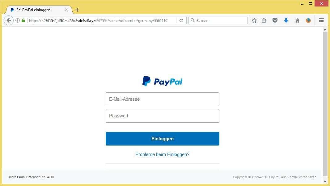 Paypal Sicherheitsteam