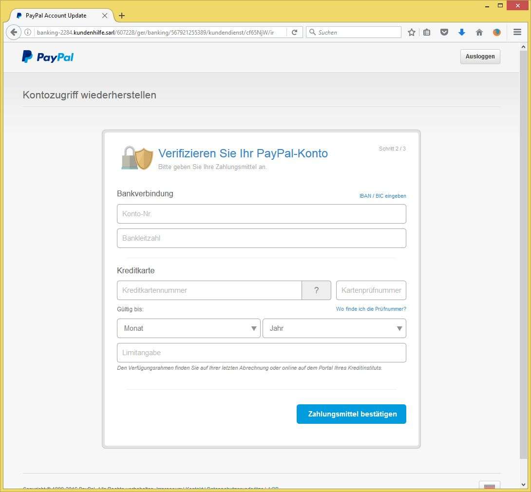 Paypal Konto Verifizieren