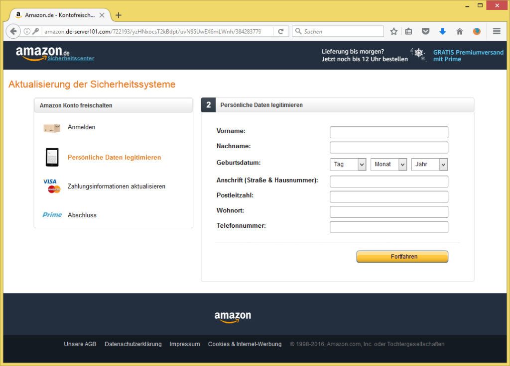 Nachricht von Ihrem Amazon Kundenservice von Amazon.de Vorsicht EMail