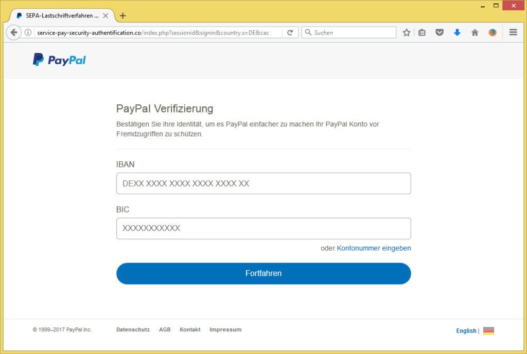 Ihr Paypal Konto wurde weiter eingeschränkt, bitte bestätigen sie ihre ...