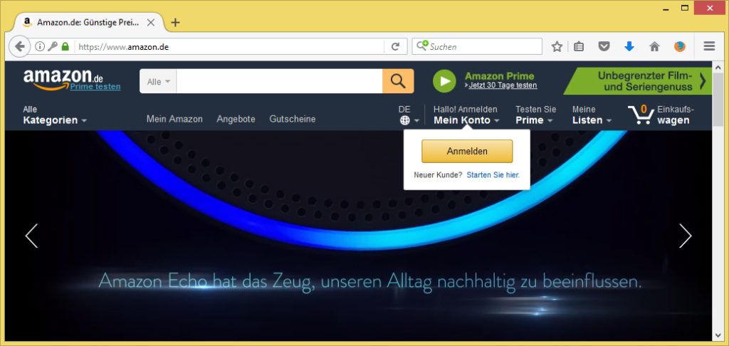 Prüfung ihrer Daten von Amazon Sicherheitscenter ...