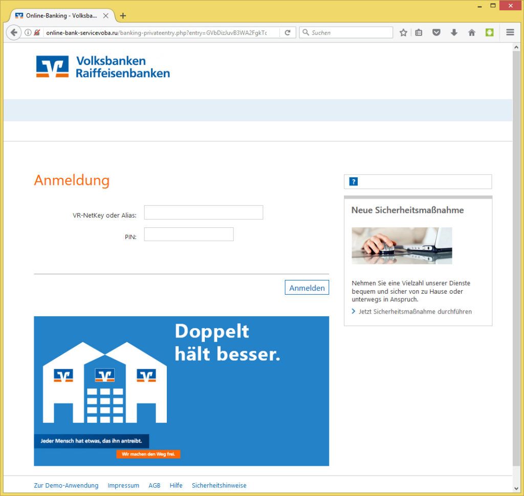 weiterhin unterwegs: Aktualisierung Ihres VR-Kontos! von Volksbanken & Raiffeisenbanken (kunden ...