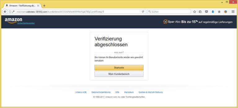 Unbefugter Zugriff auf Ihr Konto von Amazon ...