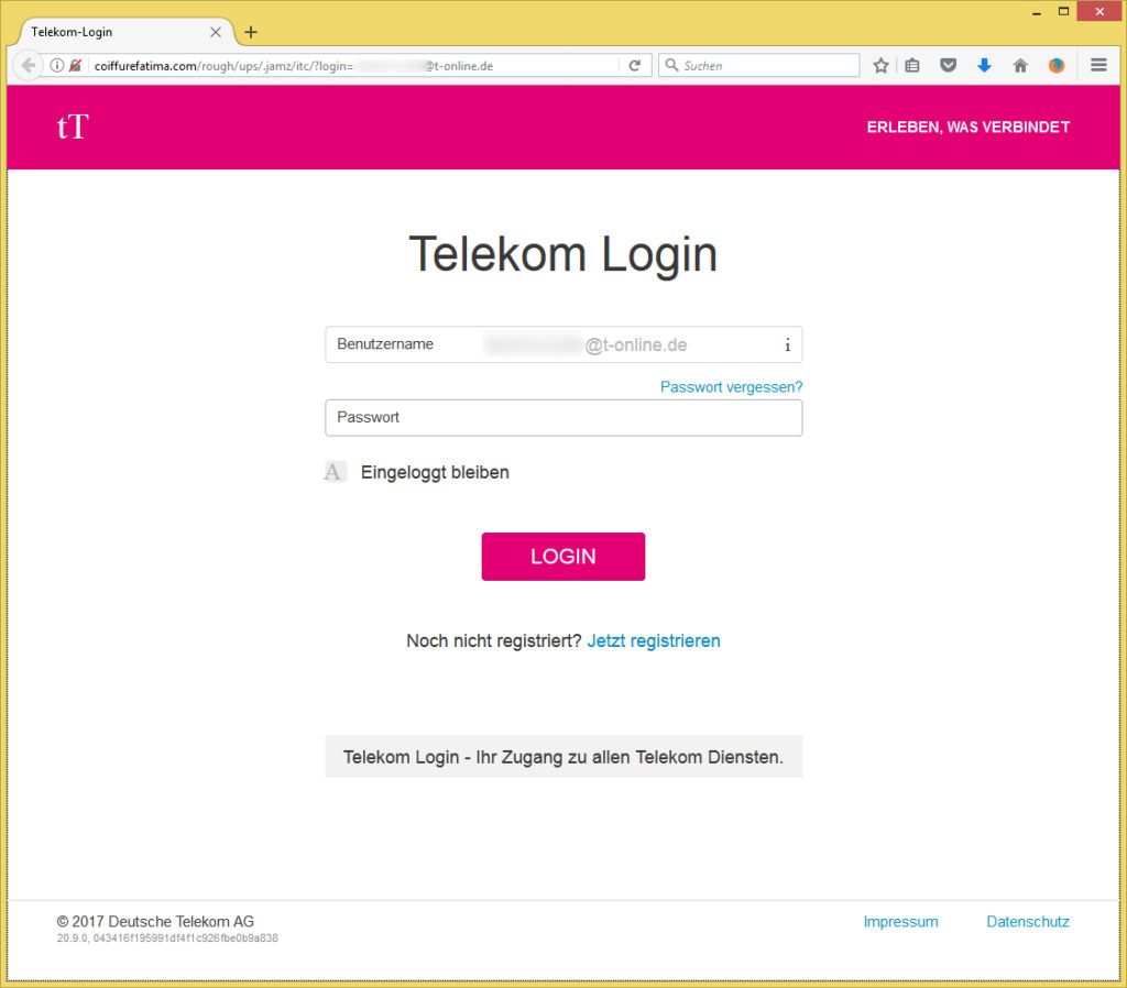 Ihr Telekom-Konto [(Empfänger)@t-online.de] erfordert eine dringende überprüfung -Überprüfen Sie ...