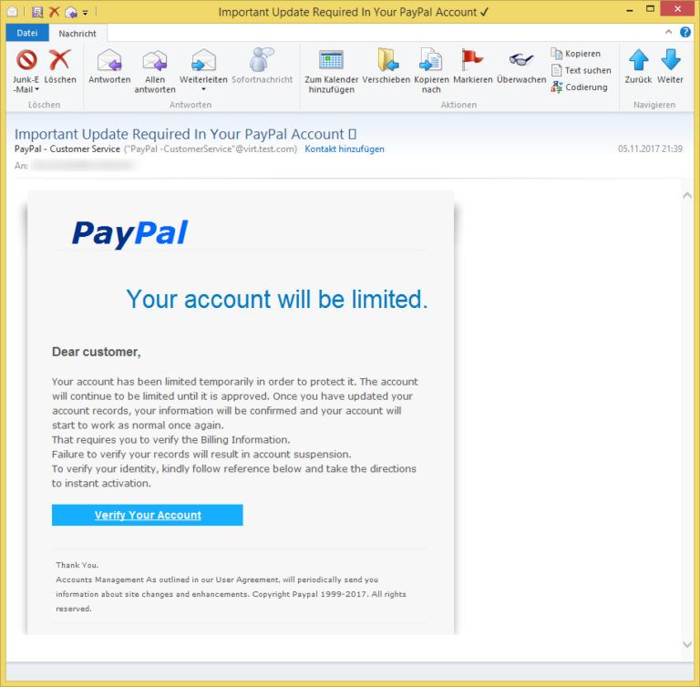 service paypal email