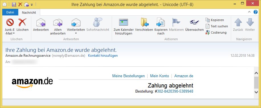 Ihre Zahlung Bei Amazon.De Wurde Abgelehnt. Ihre Zahlung Bei Amazon.De Wurde Abgelehnt.