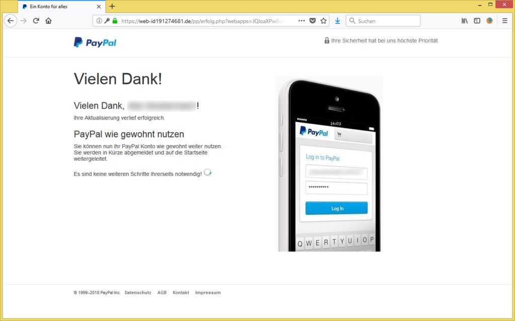 Sie haben Geld erhalten von service@paypal.de (info ...