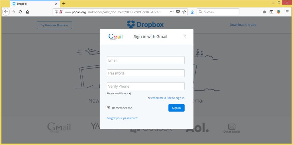 dropbox login uk